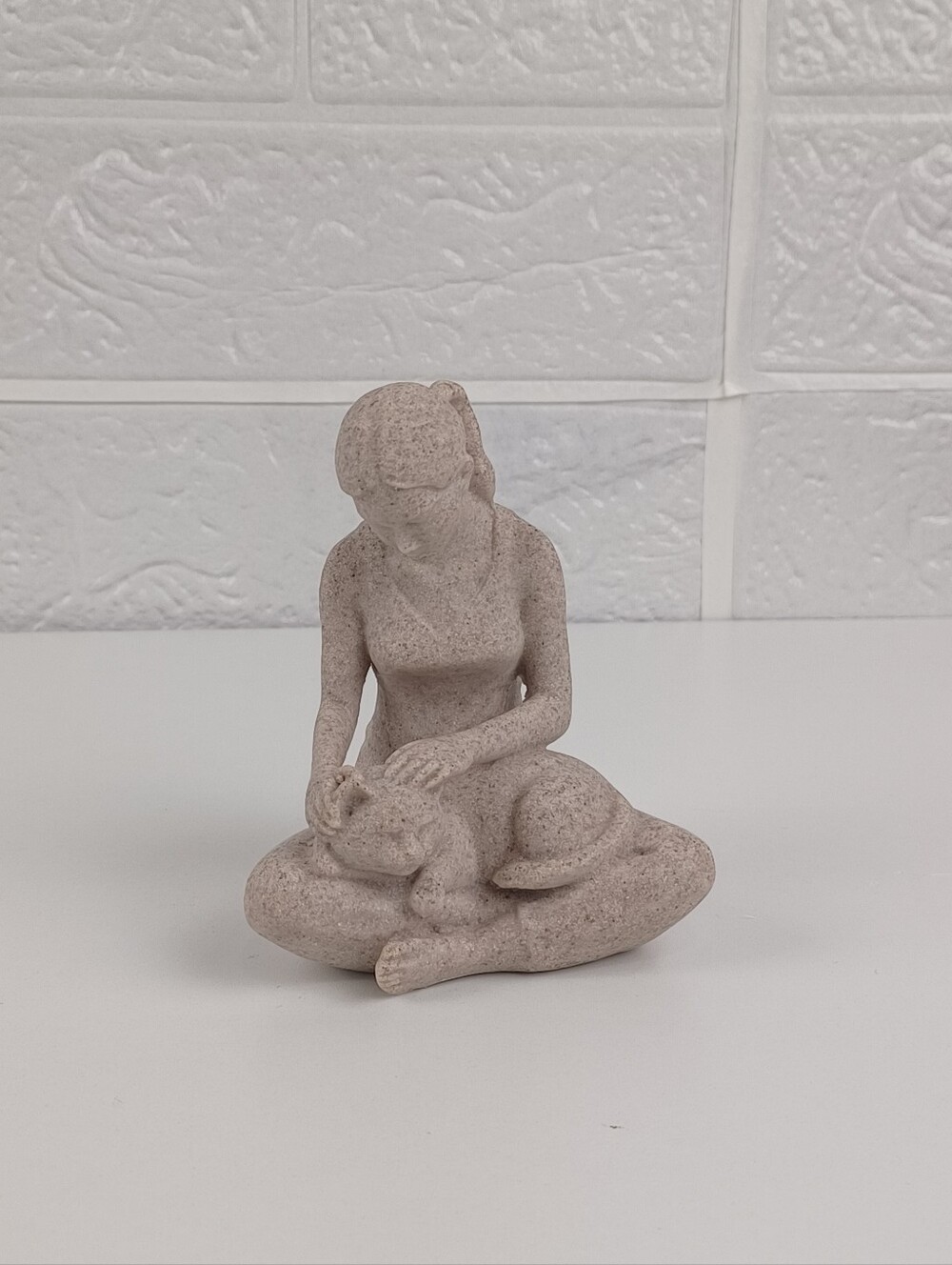 Neutral Beige Stone-Look Accent Sculpture - Home Decor